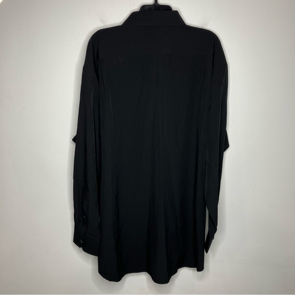 NWT & Collaro black button down shirt made from recycled material size 3X - Picture 9 of 9